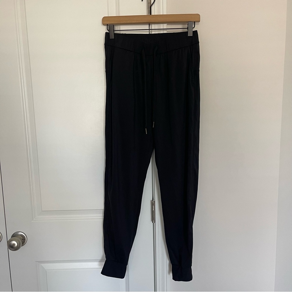 Black Nylon Drawstring Pants Size Small